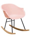 Miniatyrbild 1 av 11: Gungstol Rosa Syntetiskt Säte Metallben Modern Stil