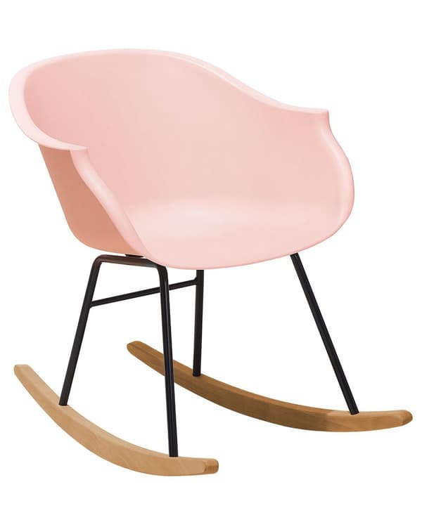 Gungstol Rosa Syntetiskt Säte Metallben Modern Stil