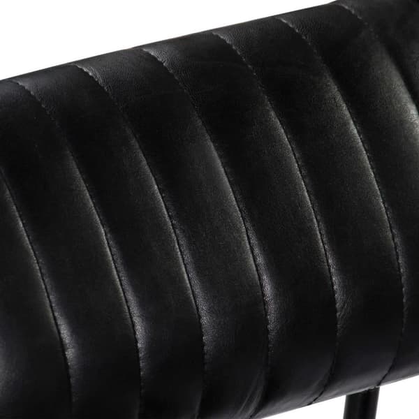 vidaXL 282905  Rocking Chair Black Real Leather