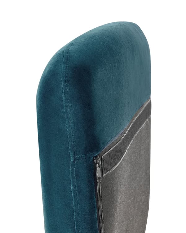 Moderne Gyngestol i Velour Himmelblå Farve