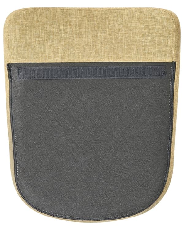 Gyngestol Gul Polster Lyst Træ med Sort Metalben 116 x 92 x 45 cm Moderne med Nakkestøtte til Ældre Seniorstol Hvile med Vippefunktion