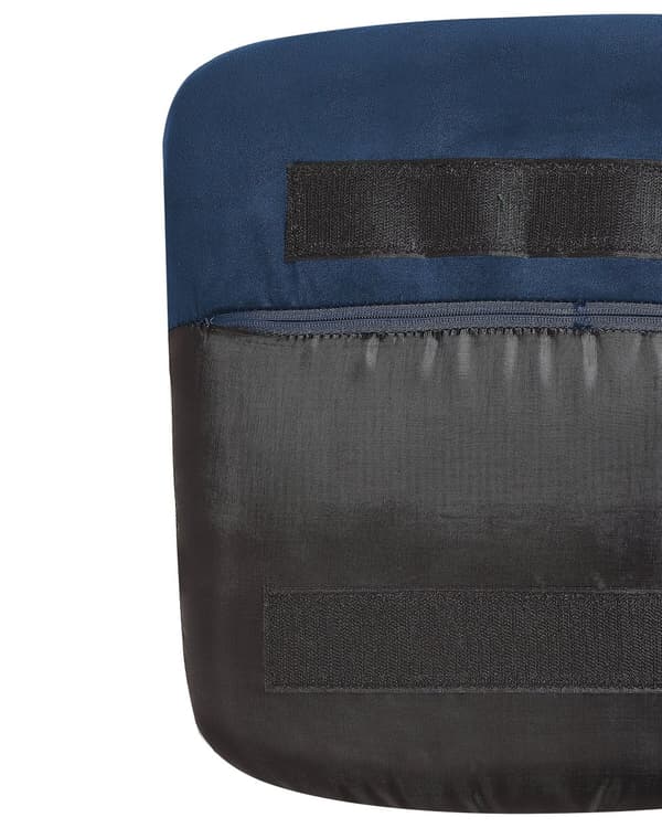 Gyngestol Blå Velour Lyst Træ Sort Metalben 82 x 74 x 60 cm Dekorativ Betrukket Rokkestol med Arm Vippe Quiltet Ryg Retro Design Velcro Pude