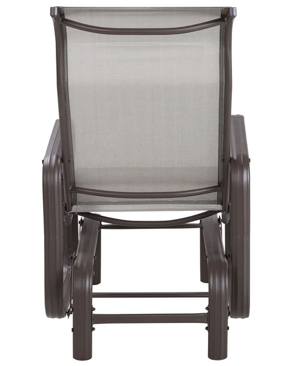 Havestol Brun Aluminium PVC 60 x 78 x 104 cm UV-bestandig Vandafvisende Moderne Gynge Sæde Design til Altan Terrasse Havemøbel Indretning