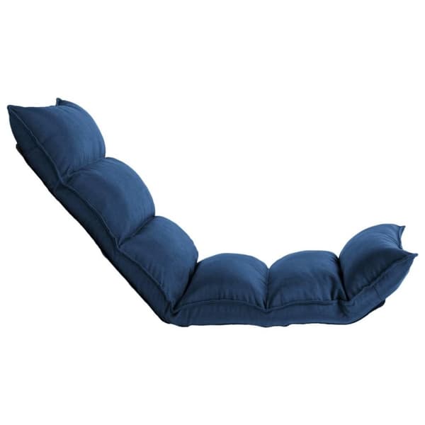 vidaXL foldbar gulvstol stof blå