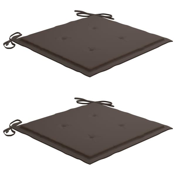 vidaXL Gungstol med taupe dyna massiv teak