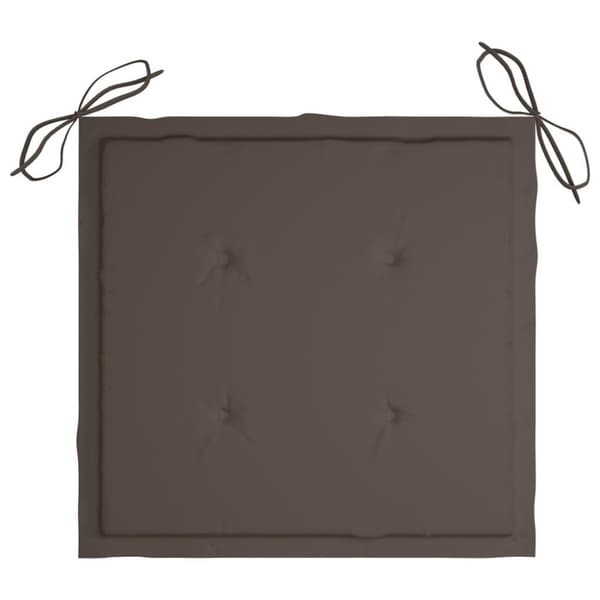 vidaXL Gungstol med taupe dyna massiv teak