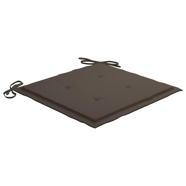 vidaXL Gungstol med taupe dyna massiv teak
