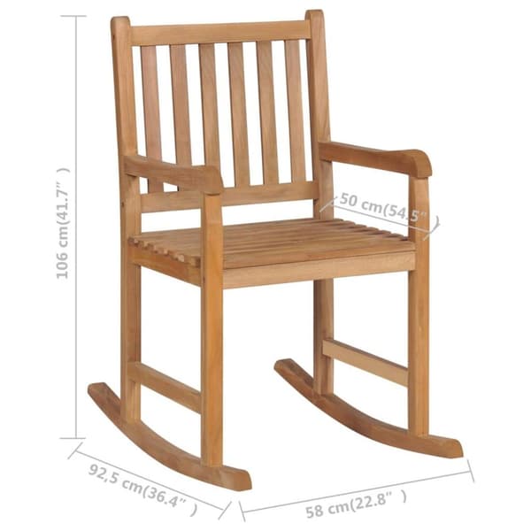 vidaXL Gungstol med taupe dyna massiv teak