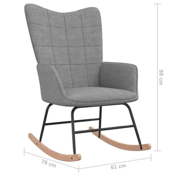 vidaXL Gungstol ljusgrå tyg