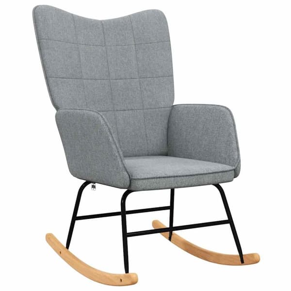 vidaXL Gungstol ljusgrå tyg