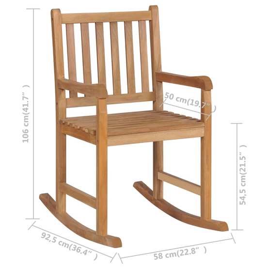 Gungstol I Massiv Teak