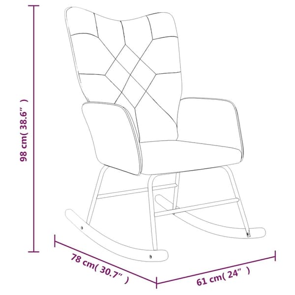 vidaXL gyngestol stof patchwork