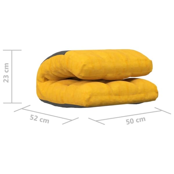 vidaXL foldbar gulvstol stof sennepsgul