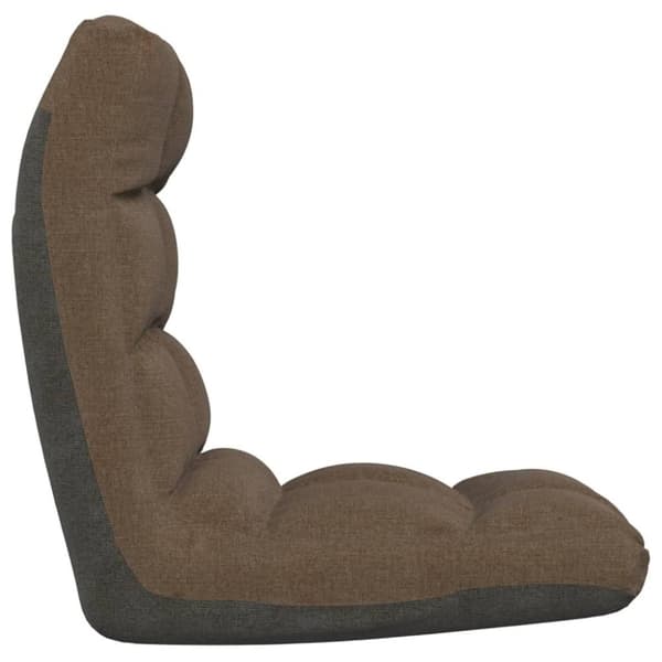 vidaXL foldbar gulvstol stof brun