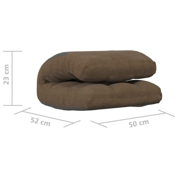 vidaXL foldbar gulvstol stof brun
