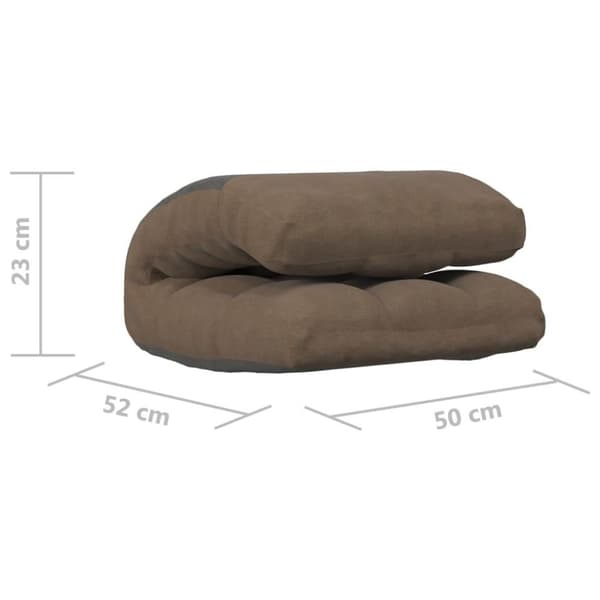 vidaXL foldbar gulvstol stof gråbrun