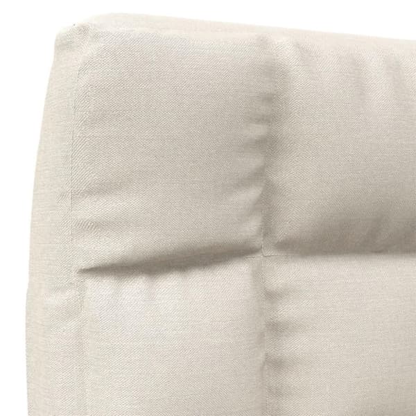 vidaXL foldbar gulvstol stof cremefarvet