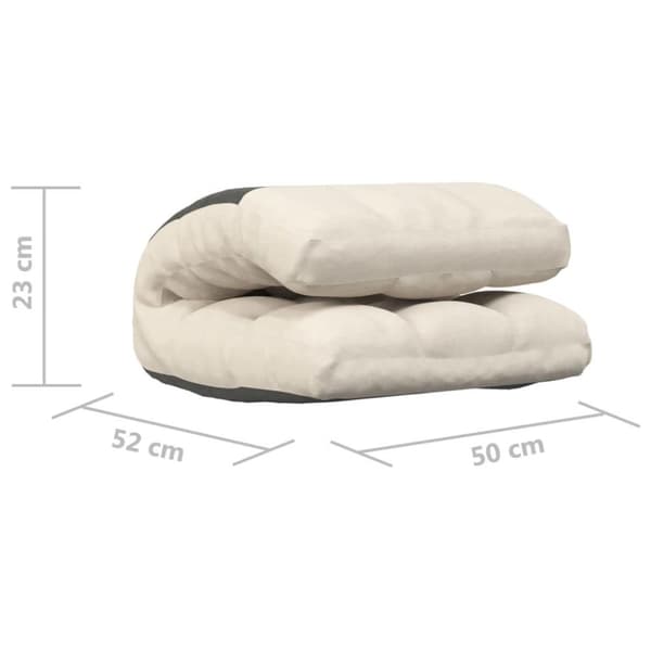 vidaXL foldbar gulvstol stof cremefarvet