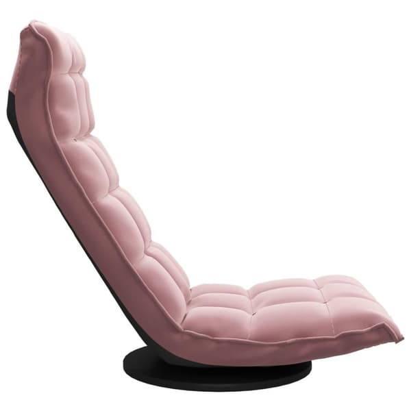 vidaXL Snurrbar golvstol rosa sammet