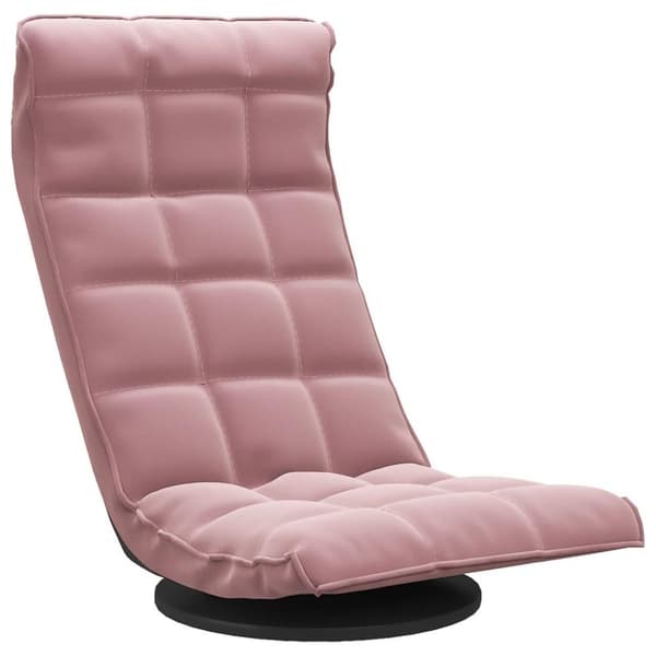 vidaXL Snurrbar golvstol rosa sammet