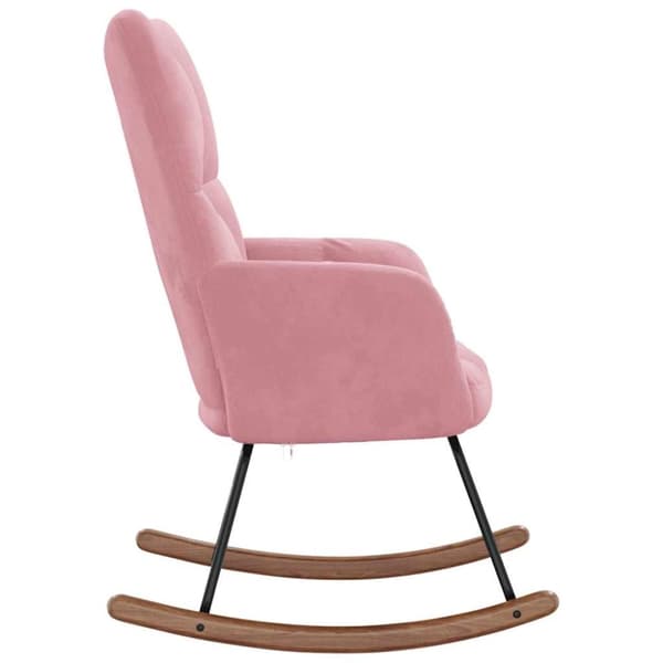 vidaXL Gungstol rosa sammet