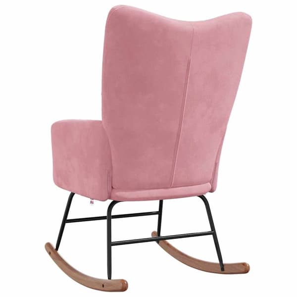 vidaXL Gungstol rosa sammet