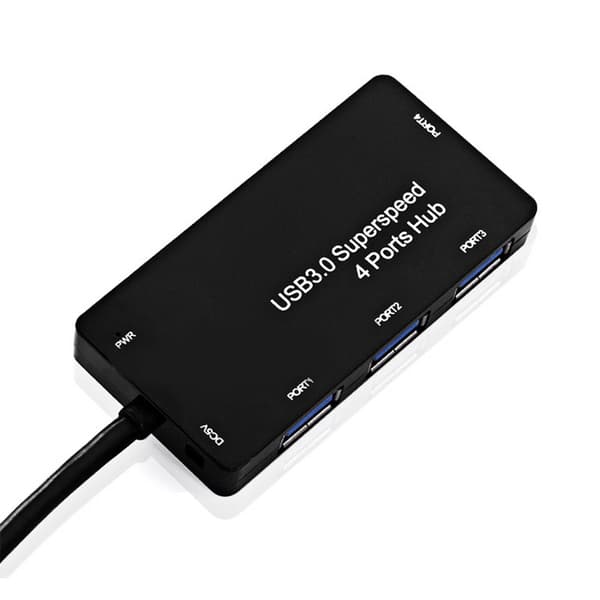 USB 3.0-Hubb med 4-Portar - Svart
