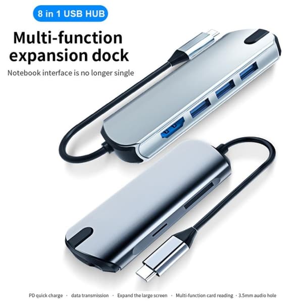 USB-C / Thunderbolt 3 - USB 3.0-Hubb - Macbook HDMI & Kortläsare