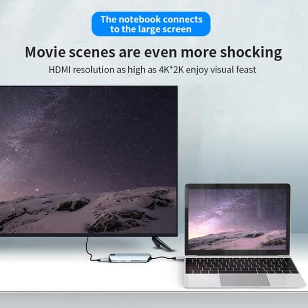 USB-C / Thunderbolt 3 - USB 3.0-Hubb - Macbook HDMI & Kortläsare