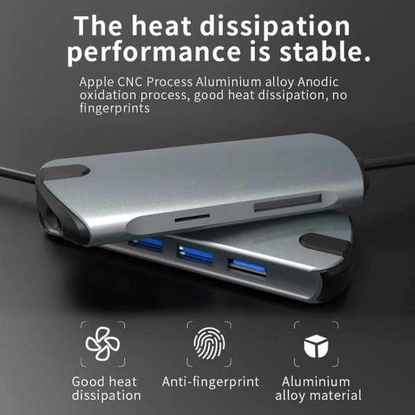 USB-C / Thunderbolt 3 - USB 3.0-Hubb - Macbook HDMI & Kortläsare