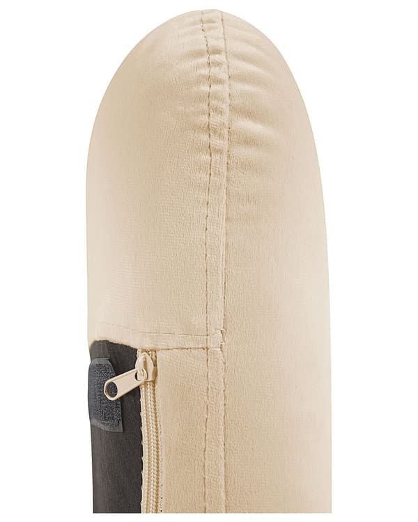 Keinutuoli beige sametti verhoiltu puu metalli nojatuoli glamour retro tyyli