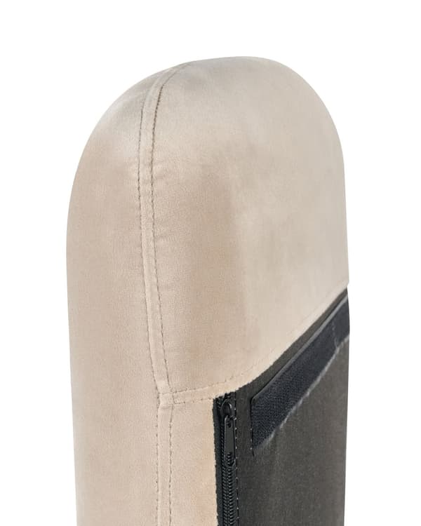 Moderne Gyngestol i Velour Beige Farvet