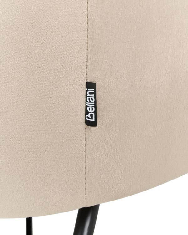 Moderne Gyngestol i Velour Beige Farvet