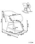 Miniatyrbilde 3 av 11: Gyngestol Rosa Syntetisk materiale Metallben Meier i heltre Skallformet sete Moderne design Hvilestol