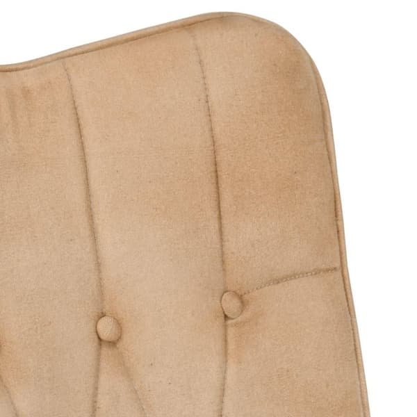 vidaXL Gungstol med fotpall gräddvit vintage kanvas