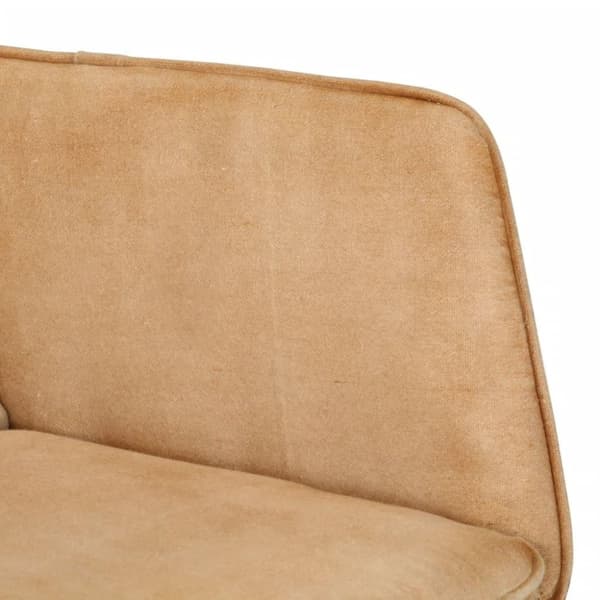 vidaXL Gungstol med fotpall gräddvit vintage kanvas