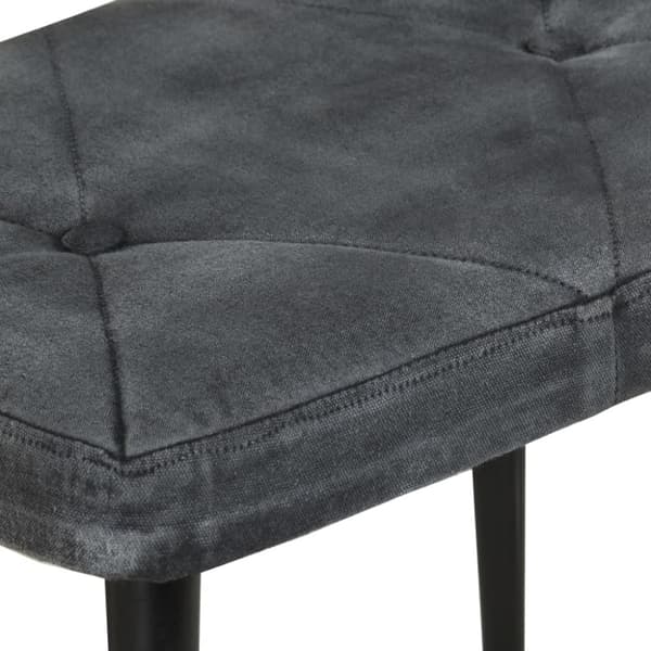 vidaXL Gungstol med fotpall svart vintage kanvas