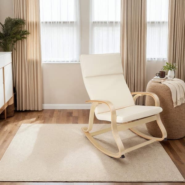 Fåtölj Roca gjord av björkträ 150kg - beige