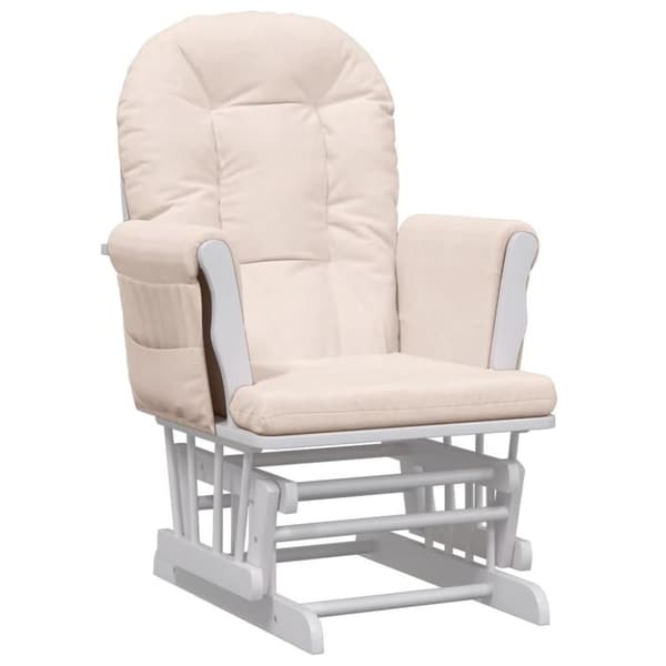 vidaXL ammestol med skammel stof lys pink