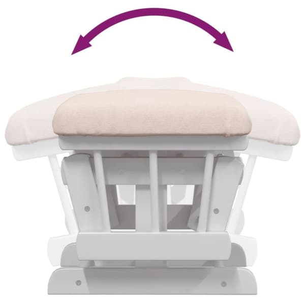 vidaXL ammestol med skammel stof lys pink