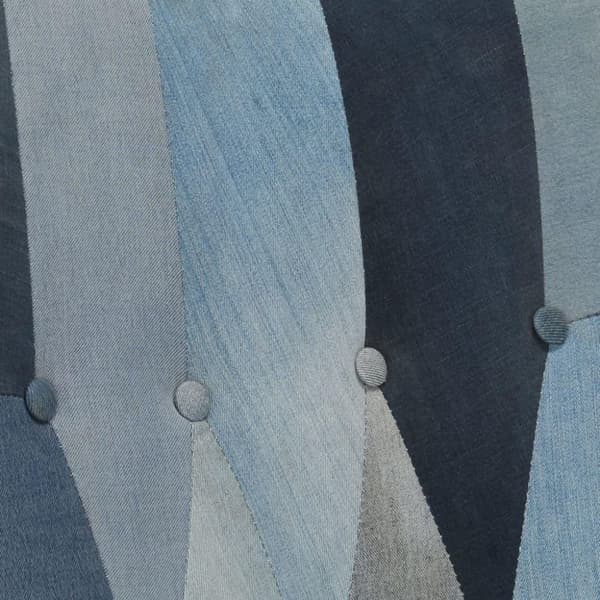 vidaXL gyngestol lærred denim-patchwork blå
