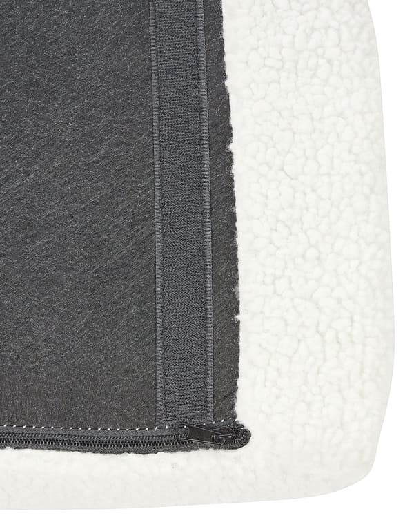 Gyngestol Hvid og Guld Boucle Polyester Stof Polstring Metal Ben Skøjter Traditionelt Retro Design