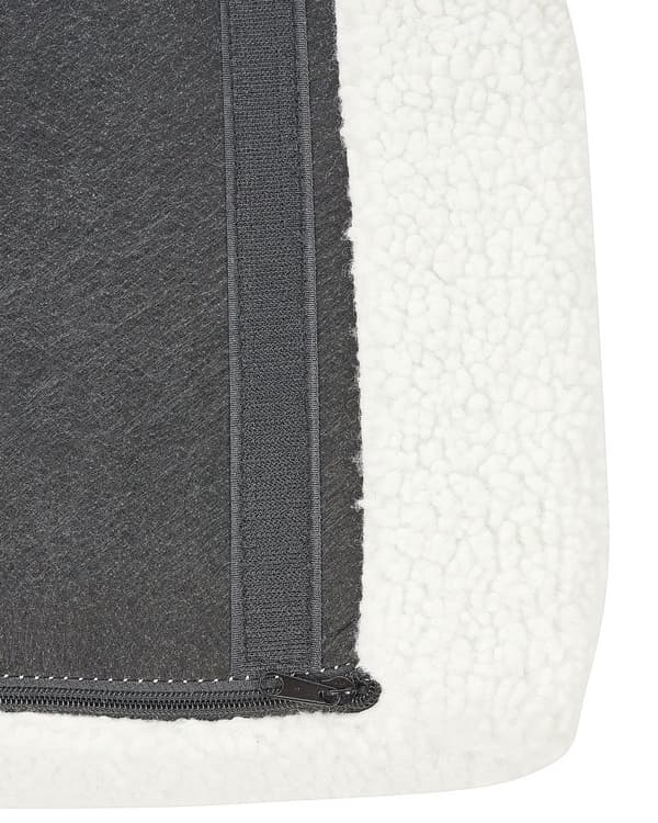 Gyngestol Hvid og sort Boucle Polyester Stof Polstring Metal Ben Skøjter Traditionelt Retro Design