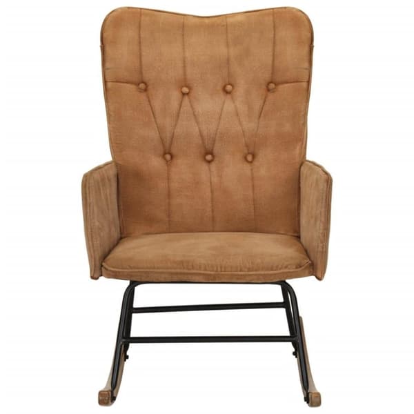 vidaXL gyngestol vintagelærred brun