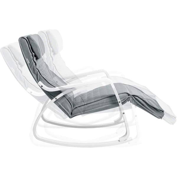 Rootz gyngestol med fodstøtte - Justerbar liggestol - Relax Chair - Lænestol - Birketræ - 150 kg bæreevne - Grå