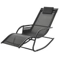 Miniatyrbild 1 av 8: Rootz gungstol - Solstol - Trädgårdsstol - Strandstol - Svart - 150cm x 62cm x 88cm