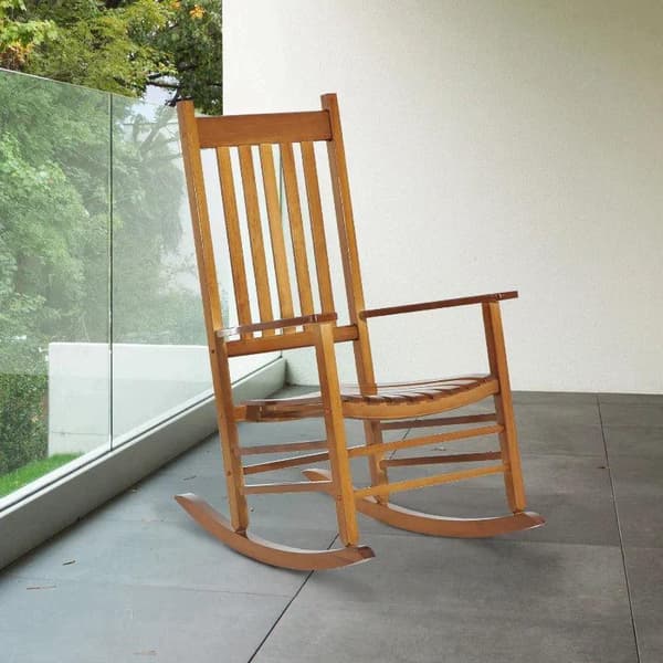 Rootz gyngestol - veranda gyngestol - afslappende gyngestol - gyngestol - poppeltræ - natur - 69 x 86 x 115 cm