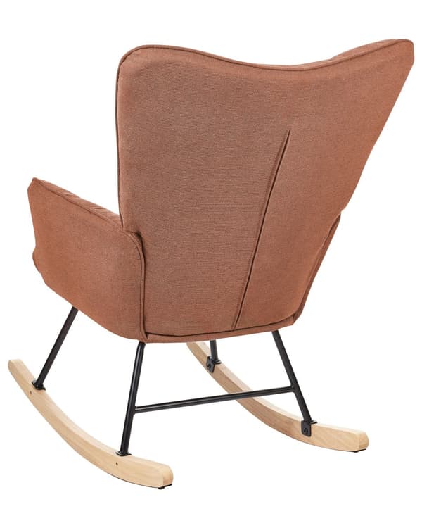Gyngestol Brun Polyester Læne Gynge Hvilestol Moderne Polstret Design