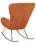 Miniatyrbillede 6 af 10: Gyngestol Orange Boucle Læne Gynge Hvilestol Moderne Polstret Design