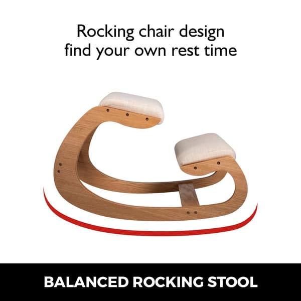 100 kg kapacitet ergonomisk knästol med bredare sitt- och knäskydd, hög stabilitet och komfort, förhindrar trötthet och smärta